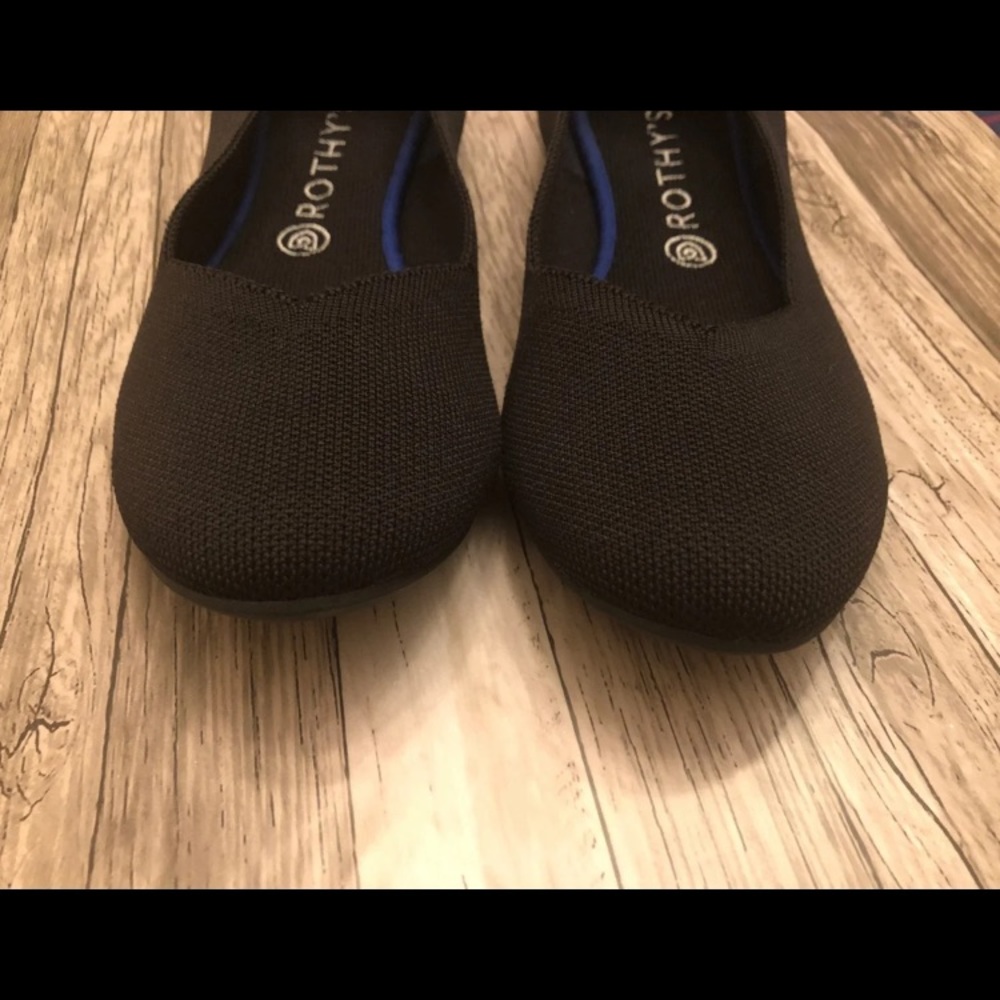Solid Black Rothy’s Flats With Round Toe. - image 5